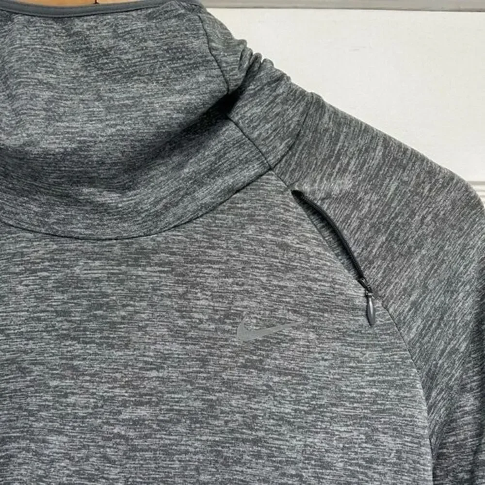 Nike Women's Dri-fit Element Cowl Neck Long Sleeve‎ Running Hoodie Gray Small